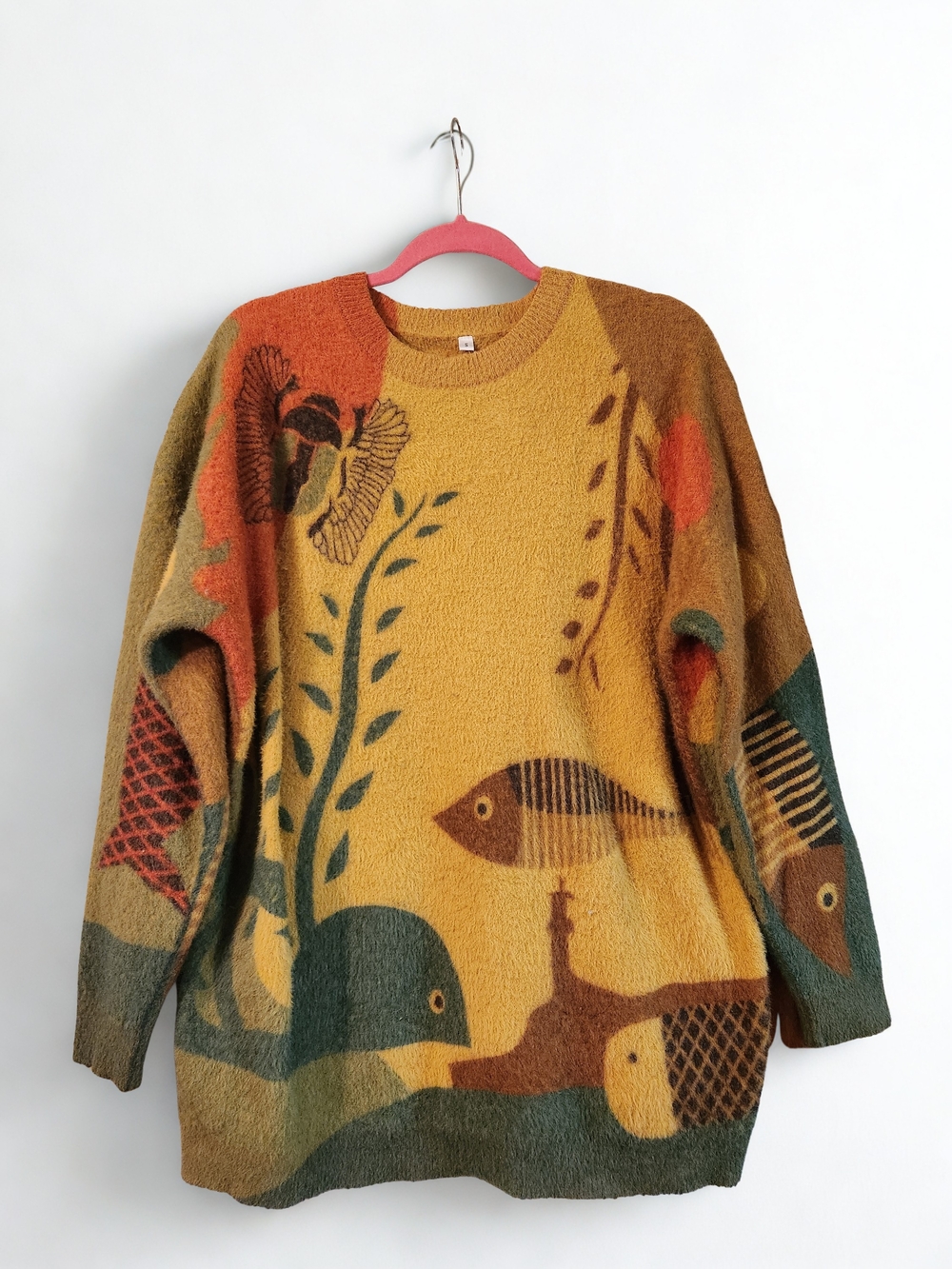 Mustard Multi-Color Women’s Patterned Sweater